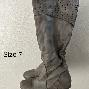 Seven Dials Charcoal Over the Knee Boots